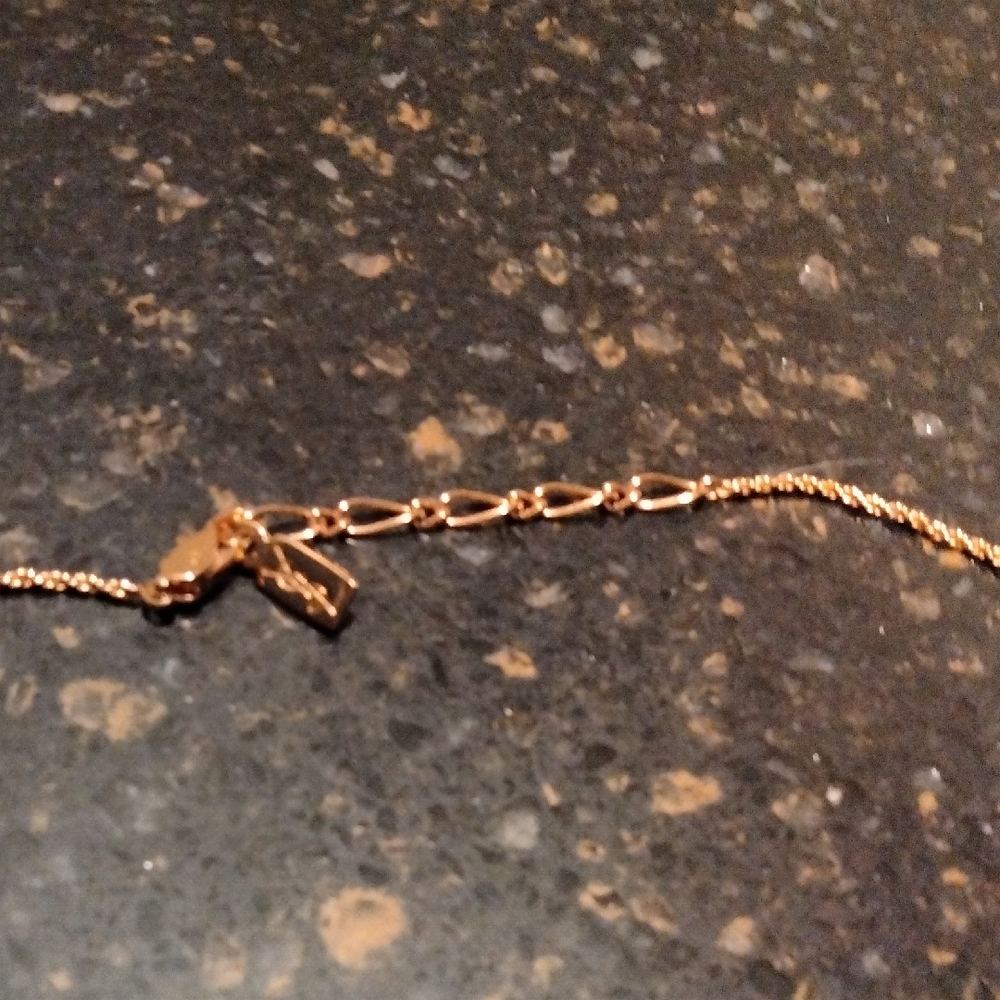 Yves Saint Laurent Gold Textured Heart Necklace - Picture 5 of 8